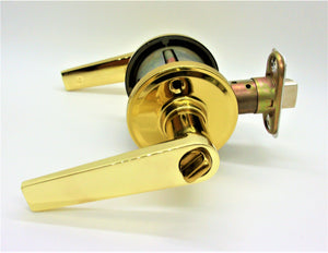 Weiser Lock NLA, 330, K, 3, BX Kim Bright Brass Privacy Lever Set