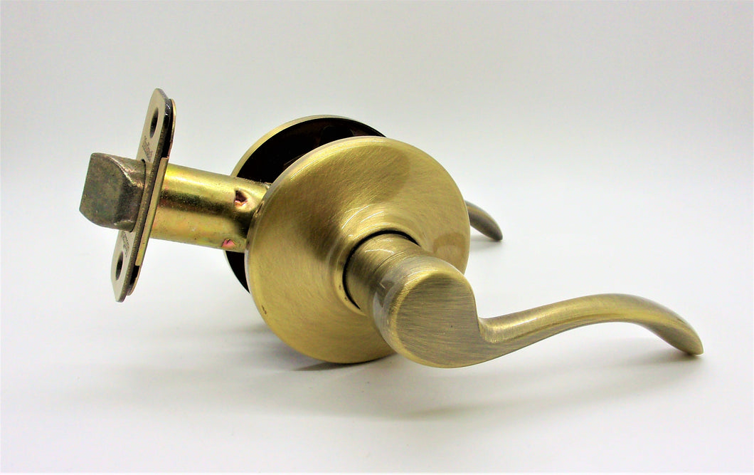 Kwikset 200SNL RH 5 RCL RCS Saxton Antique Brass Hall/Closet Door Lever #92001-198