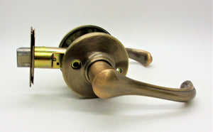 Kwikset 200DNL  RCAL RCS Dorian Antique Brass Hall/Closet Door Lever #92001-165