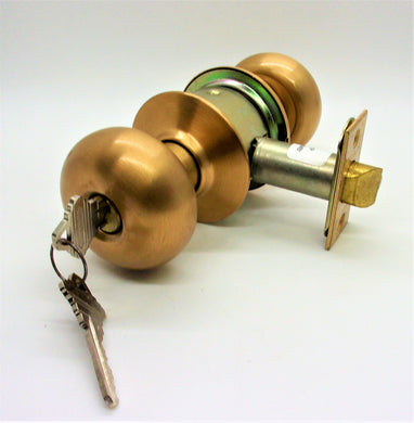 Global Door Controls Perilla de entrada comercial estilo Mercury en bronce satinado #‎GLA80PDMER-612