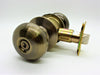 Global Door Controls Perilla de privacidad comercial estilo Mercury en latón antiguo #GLA40SMER-609