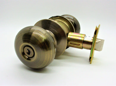 Global Door Controls Perilla de privacidad comercial estilo Mercury en latón antiguo #GLA40SMER-609