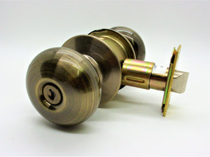 Global Door Controls Mercury Style Commercial Privacy Knob in Antique Brass #GLA40SMER-609