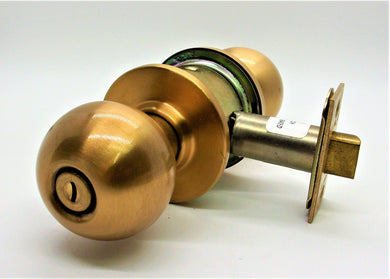 Perilla de privacidad comercial estilo puesta de sol de Global Door Controls en bronce satinado #GLA40SSUN-612