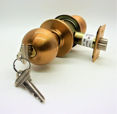 Global Door Controls Perilla de entrada comercial estilo atardecer en bronce satinado #‎GLA80PDSUN-612