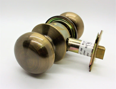 Global Door Controls Perilla de paso comercial estilo mercurio en latón antiguo #GLA10SMER-609