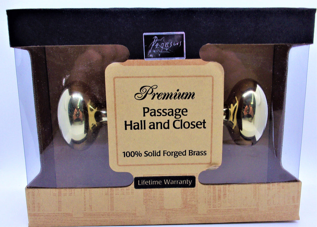 Handley Premium - Passage for Hall and Closet, 100% Solid Forged Brass