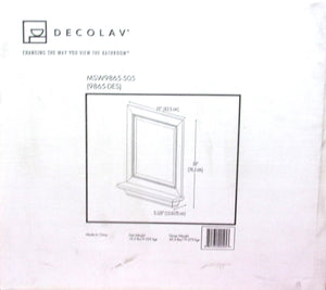 DECOLAV 9865-DES Bathroom Furniture 26-in W x 30-in H Distressed Espresso Round Bathroom Mirror