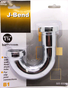 LDR 505 6000 1-1/4" J-Bend Chrome Plated Brass