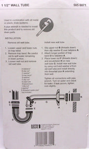 LDR Industries 505 6071 Curva de La Pared, Tipo-P para Cocina, 1-1/2", latón cromado