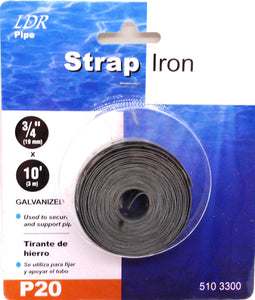 LDR Industries 510 3300 Pipe Strapping, 3/4" x 10', Silver