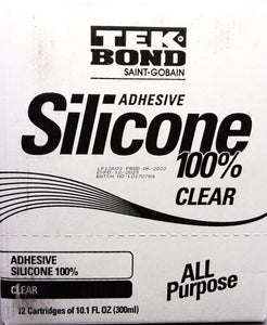 TEKBOND 10.1 Oz Clear Silicone Sealant (12 Pack)