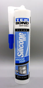 TEKBOND 10.1 Oz Clear Window & Door Silicone Sealant (12 Pack)