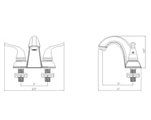 Cargar imagen en el visor de la galería, Wasserman 10249163 Grifo híbrido de doble manija para lavabo con ventana emergente