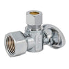 Eastman 1/2 inch FIP x 3/8 inch OD Compression Quarter Turn Angle Stop Valve, #10733LF