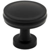 1-3/8" Diameter Matte Black Jules Cabinet Knob #132MB