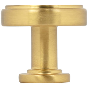 1-1/4" Diameter Brushed Gold Richard Cabinet Knob #171BG