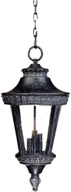 Acclaim Lighting-Three Light Stone Clear Seed Glass Lantern-1926ST