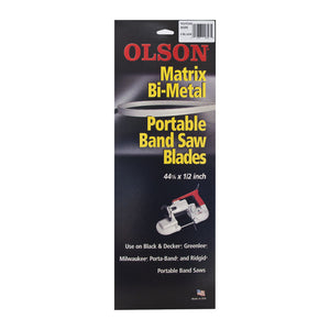 OLSON - Hojas de sierra de cinta portátiles bimetálicas Matrix de 18 TPI de 44-7/8" x 1/2" #2033173