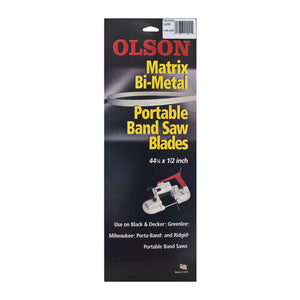 OLSON - Hojas de sierra de cinta portátiles bimetálicas Matrix de 14 TPI de 44-7/8" x 1/2" #2061497