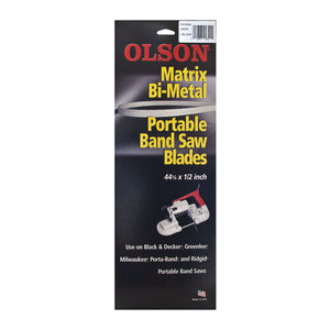 OLSON - Hojas de sierra de cinta portátiles bimetálicas Matrix de 18 TPI de 44-7/8" x 1/2" #2061505