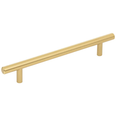 160 mm Center-to-Center Brushed Gold Naples Cabinet Bar Pull, #220BG