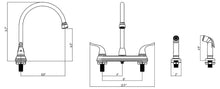 Load image into Gallery viewer, Wasserman 23157143 - Hybrid Metal Deck Faucet Double Handle w. Spray