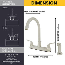 Load image into Gallery viewer, Wasserman 23157143 - Hybrid Metal Deck Faucet Double Handle w. Spray
