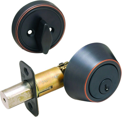 26-3092 CP 10 K3 SGL DEADBOLT - Classic Bronze