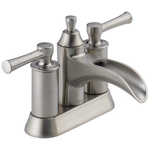 Delta - DAWSON Two Handle Centerset Bathroom Faucet In Stainless Steel