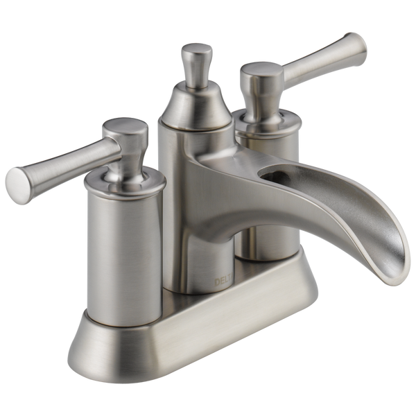 Delta - DAWSON Two Handle Centerset Bathroom Faucet In Stainless Steel