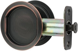 Citiloc Round Hall/Closet Passage Pocket Door Latch Dull Rubbed Bronze