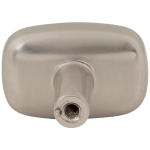 1-1/2" Rounded Rectangle Overall Length Satin Nickel Loxley Cabinet Knob
