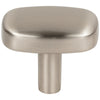 1-1/2" Rounded Rectangle Overall Length Satin Nickel Loxley Cabinet Knob