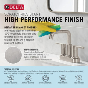 Delta - Faucet Trinsic Two Handle Widespread Bathroom Faucet #3554-CZMPU-DST