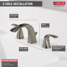 Load image into Gallery viewer, Delta - NYLA Two Handle Widespread Bathroom Faucet In Stainless Steel