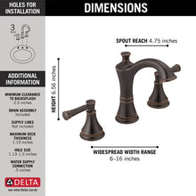 Load image into Gallery viewer, Delta - VALDOSTA Two Handle Widespread Bathroom Faucet In Venetian Bronze