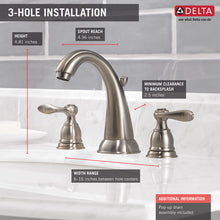 Load image into Gallery viewer, Delta - WINDEMERE Two Handle Widespread Bathroom Faucet In Brushed Nickel