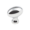 1-9/16" Overall Length Polished Chrome Football Lyon Cabinet Knob #3991PC