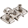 Standard Duty 0 mm Cam Adj Steel Plate with Euro Screws for 500 Series Euro Hinges