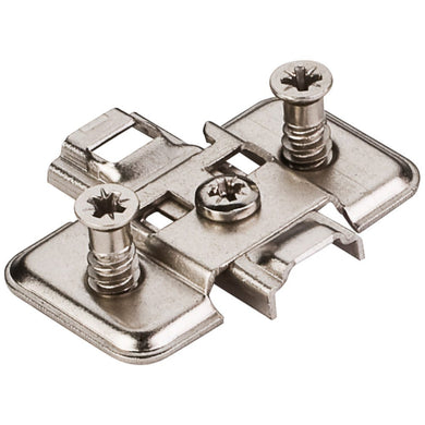 Placa de acero con ajuste de leva de 0 mm de servicio estándar con tornillos europeos para bisagras europeas serie 500