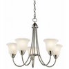 Kichler Lighting - 42884NI - Nicholson - Lámpara de araña de 5 luces - con inspiraciones de transición - 21.5 pulgadas de alto por 25 pulgadas de ancho