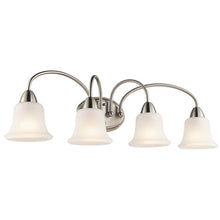 Load image into Gallery viewer, Nicholson 4 Light 33 inch Brushed Nickel Wall Mt Bath 4 Arm Wall Light #45884NI