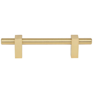 96 mm Center-to-Center Brushed Gold Larkin Cabinet Bar Pull #478-96BG