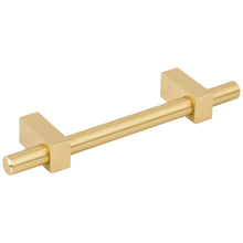 Load image into Gallery viewer, 96 mm Center-to-Center Brushed Gold Larkin Cabinet Bar Pull #478-96BG