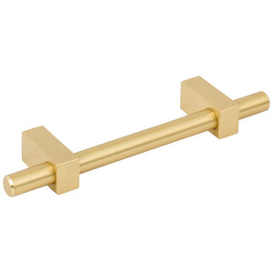 96 mm Center-to-Center Brushed Gold Larkin Cabinet Bar Pull #478-96BG