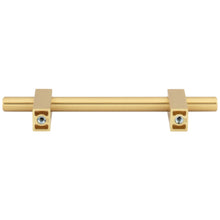 Load image into Gallery viewer, 96 mm Center-to-Center Brushed Gold Larkin Cabinet Bar Pull #478-96BG