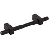Tirador de barra de gabinete Larkin negro mate de centro a centro de 96 mm # 478-96MB