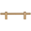 Tirador de barra para gabinete Larkin de bronce satinado de centro a centro de 96 mm #478-96SBZ