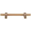 Tirador de barra para gabinete Larkin de bronce satinado de centro a centro de 96 mm #478-96SBZ